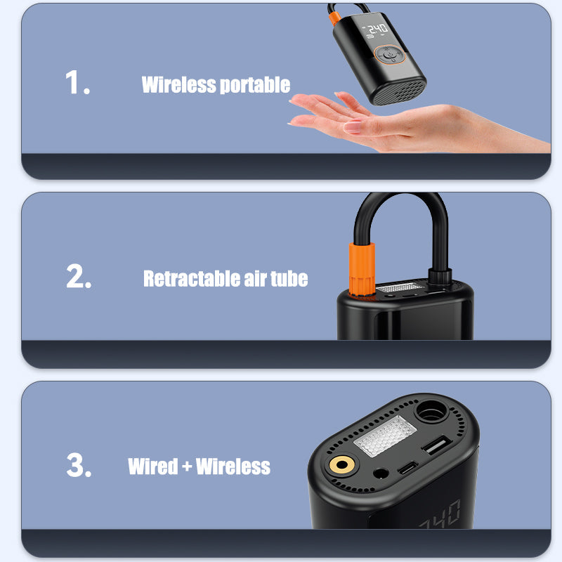 [GOLD] AirCore S1 – Smart Portable Tire Inflator | Wireless + Wired + Power Bank