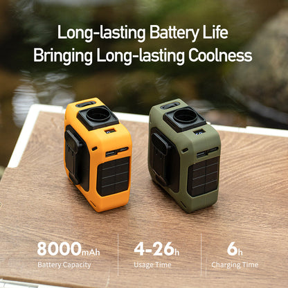 [GOLD] CoolBelt Pro – Wearable Waist Fan & Power Bank with Desktop Stand