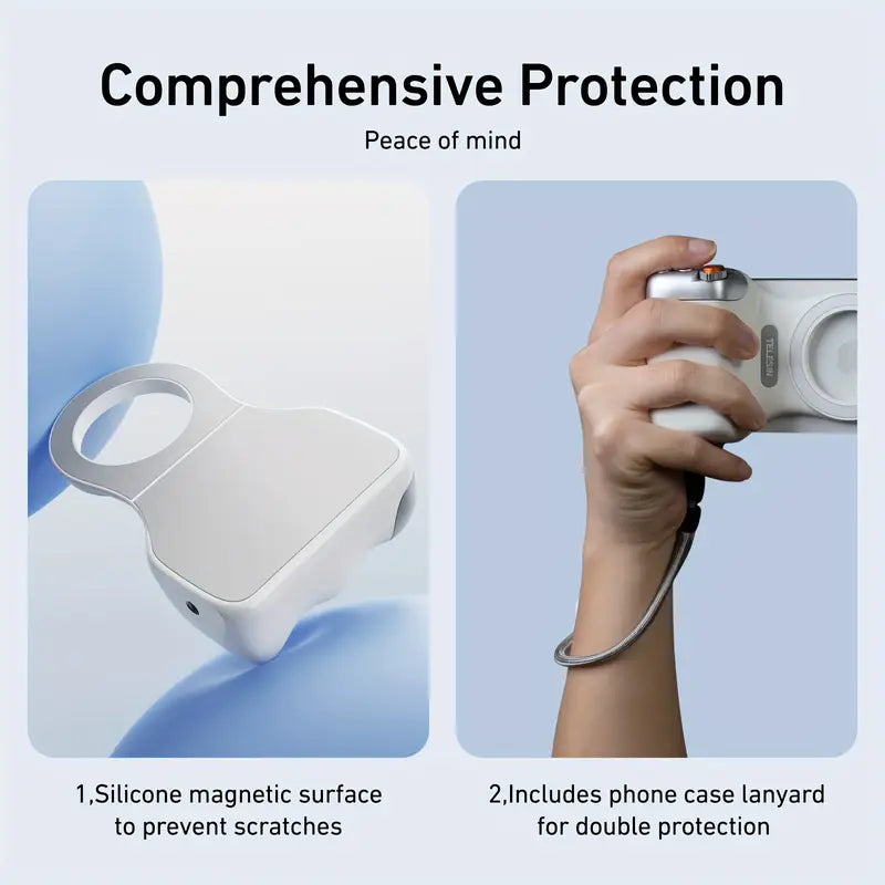 TELESIN Fun Shooting - Magnetic Camera Grip for iPhone and Android with Detachable Wireless Shutter Button