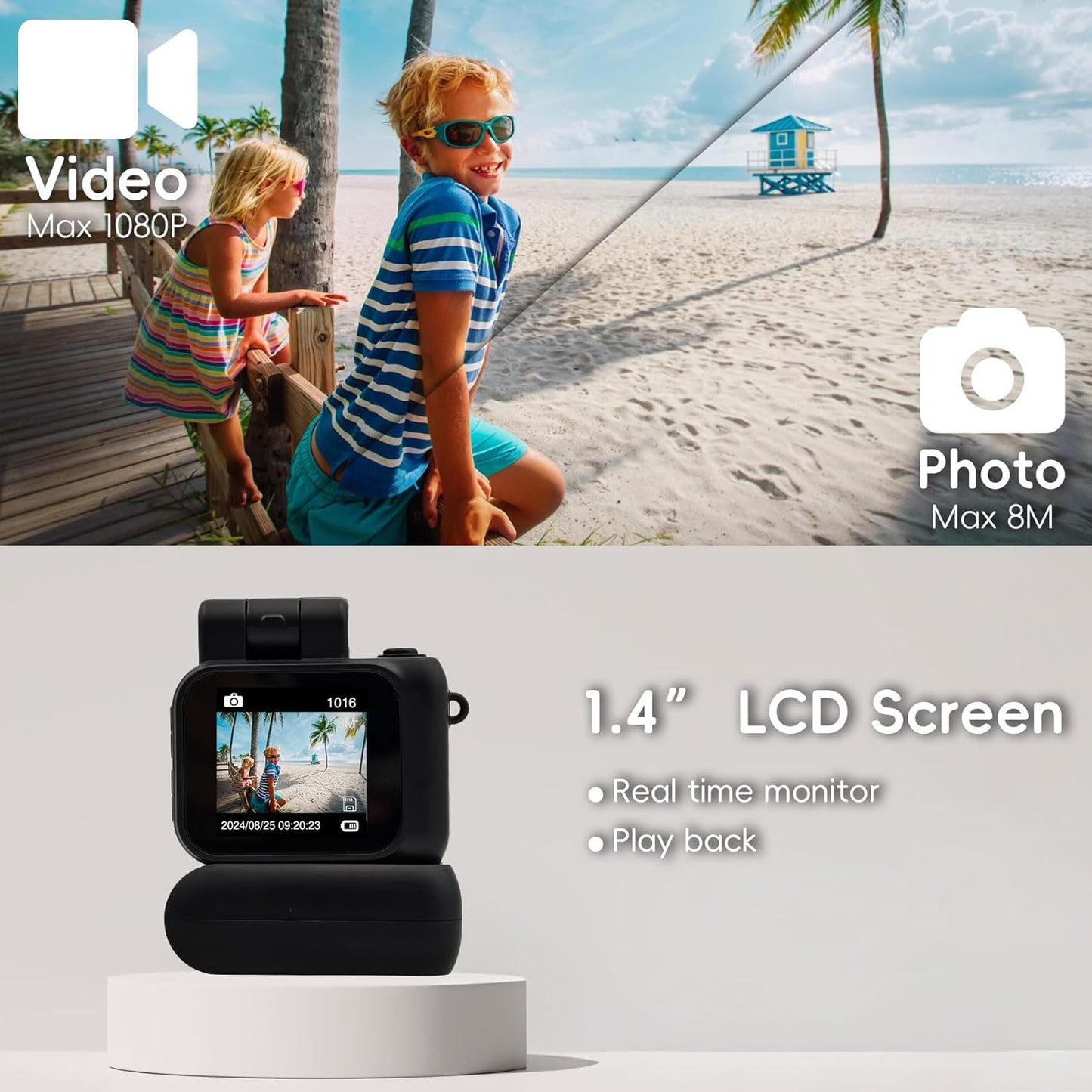 [GOLD] Gen.2 Mini Retro Keychain Camera – Pocket-Sized Fun with Vintage Flair