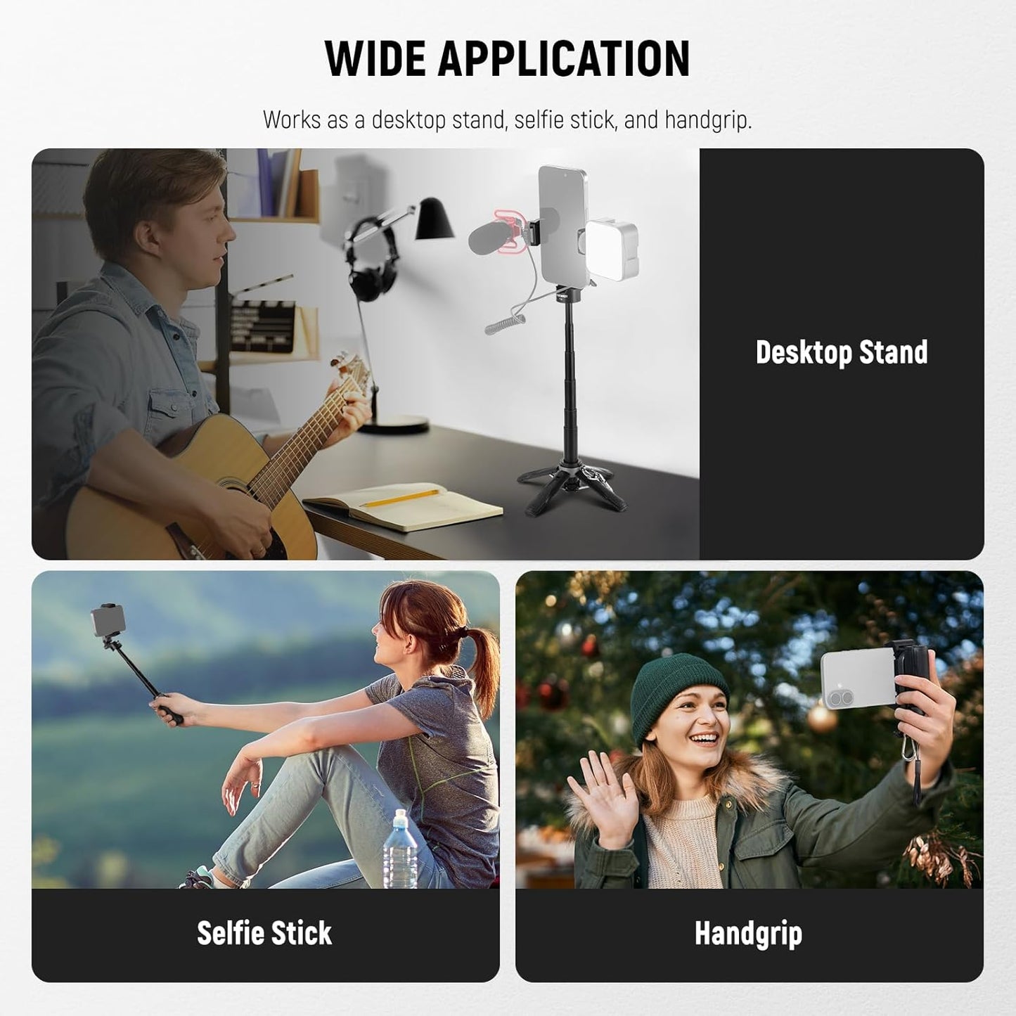 [GOLD] SnapPro 3-in-1 Creator Stick – Tripod, Selfie, Grip