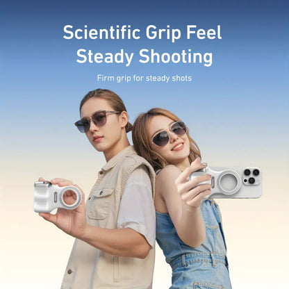 TELESIN Fun Shooting - Magnetic Camera Grip for iPhone and Android with Detachable Wireless Shutter Button