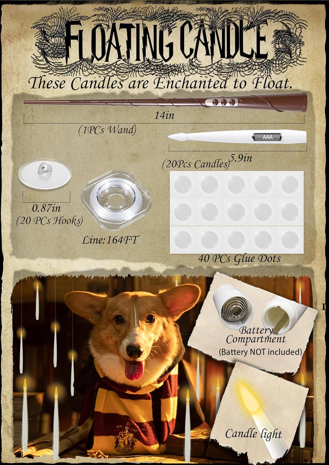 SpellGlow Floating Candles