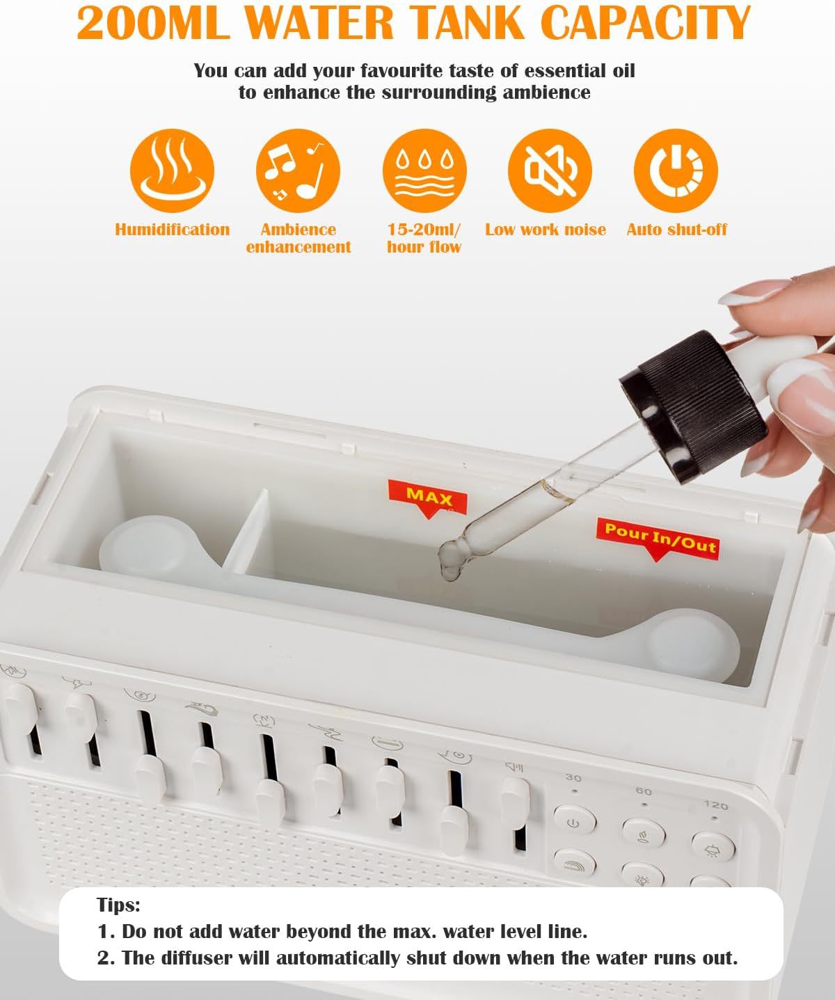 [GOLD] DreamMix Pro – White Noise Sound Machine with Scented Mist & Night Light