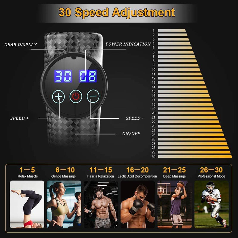 [GOLD] PulsePro 30 – Deep Tissue Massage Gun