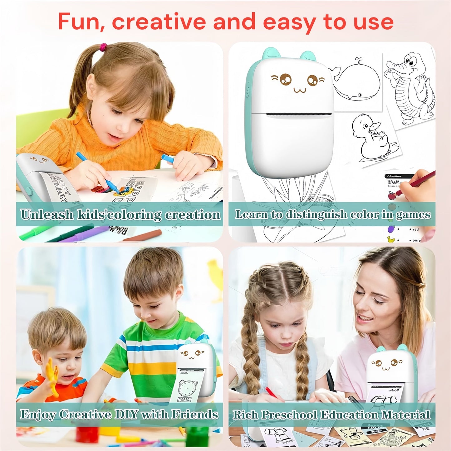 [GOLD] Mini Bluetooth Thermal Printer – Fun & Easy Wireless Printing