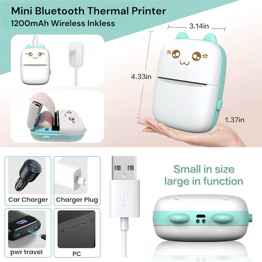 [GOLD] Mini Bluetooth Thermal Printer – Fun & Easy Wireless Printing