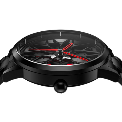 Luxury stainless Steel Wheel Watch