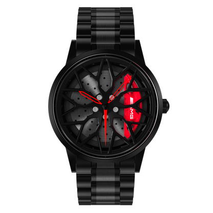 Luxury stainless Steel Wheel Watch