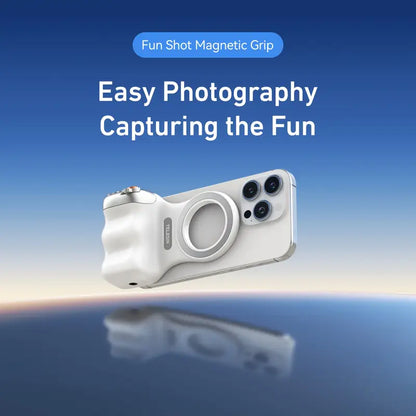 TELESIN Fun Shooting - Magnetic Camera Grip for iPhone and Android with Detachable Wireless Shutter Button