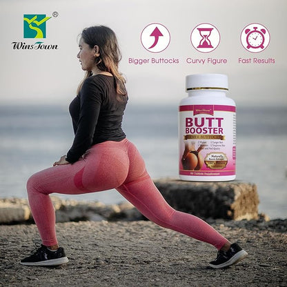 Butt Booster Pills, Mention Buttocks Herbal Supplements, Plump HIPS Enhancement Firming and Seductive, 60 Tablets