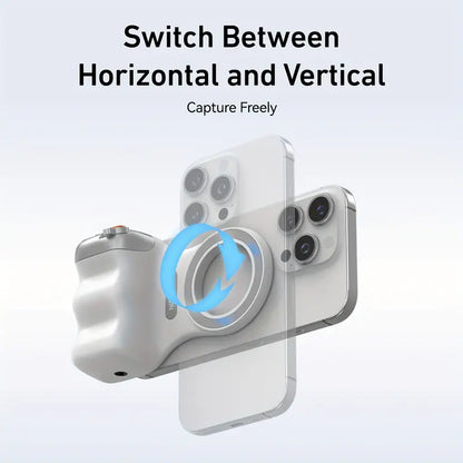 TELESIN Fun Shooting - Magnetic Camera Grip for iPhone and Android with Detachable Wireless Shutter Button