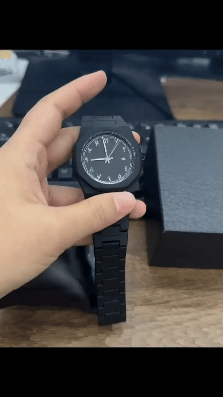 Stainless Steel Arabic Aura  Watch