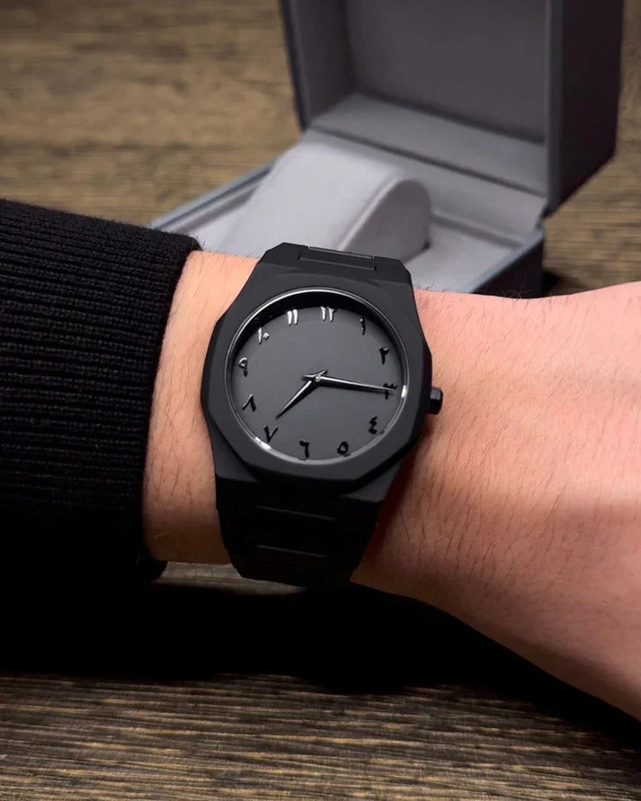 Stainless Steel Arabic Aura  Watch