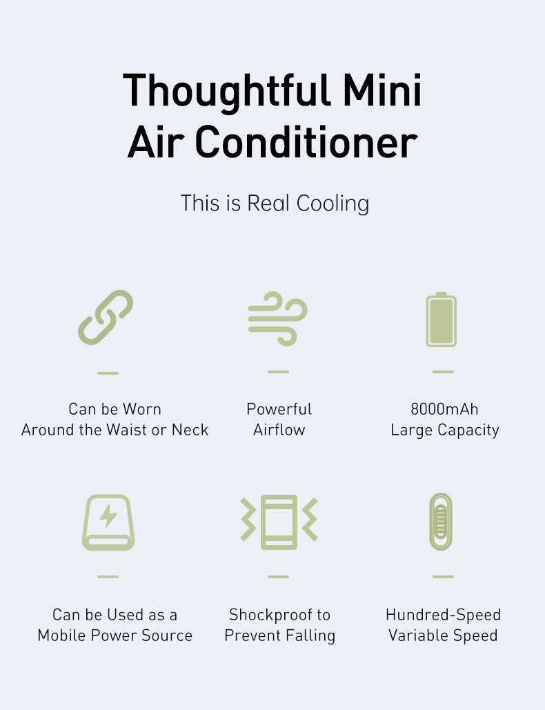 [GOLD] CoolBelt Pro – Wearable Waist Fan & Power Bank with Desktop Stand