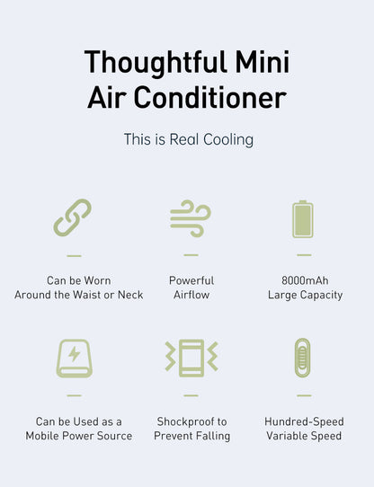 [GOLD] CoolBelt Pro – Wearable Waist Fan & Power Bank with Desktop Stand